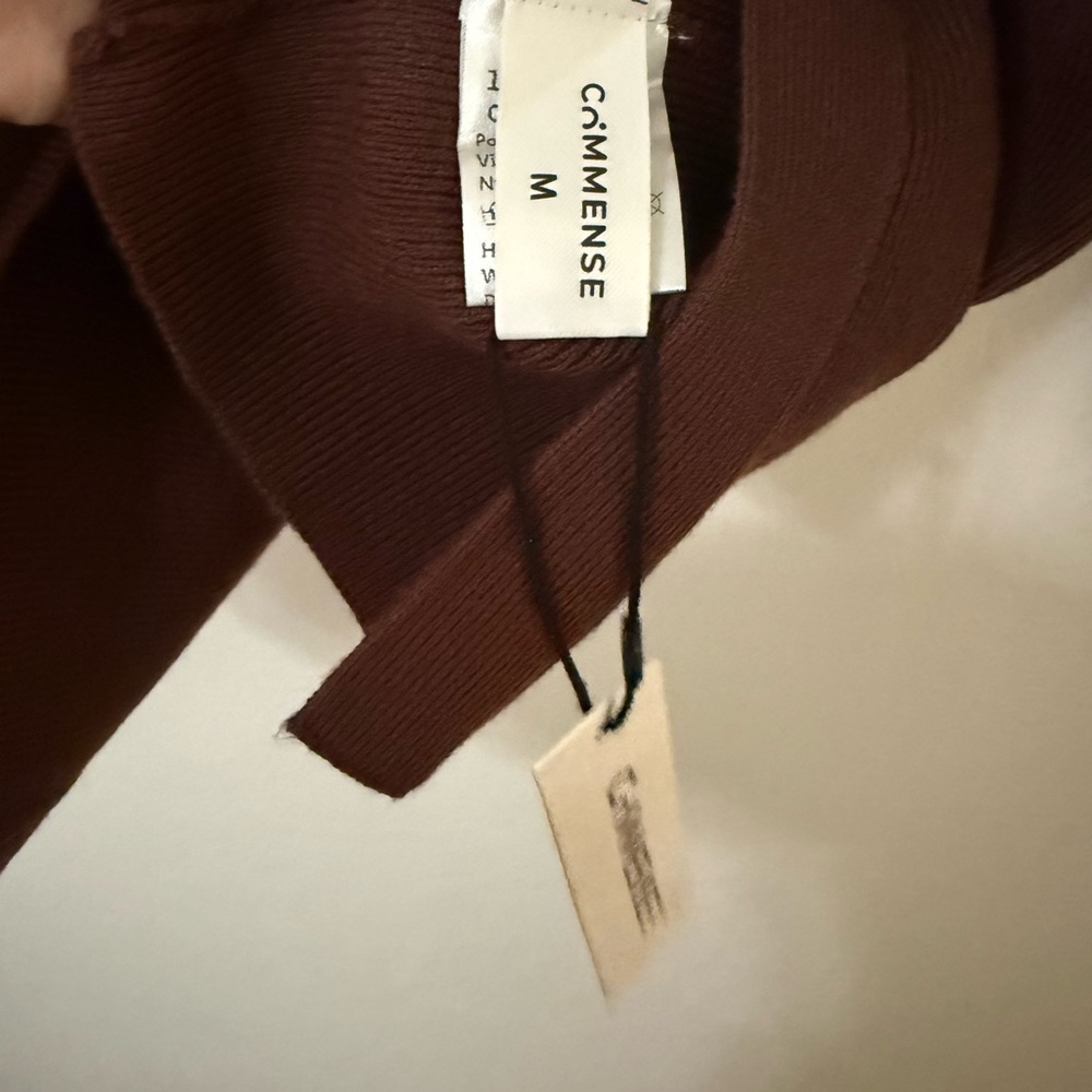 Commense Deep Brown Cardigan with Gold Accent - Picture 3 of 6